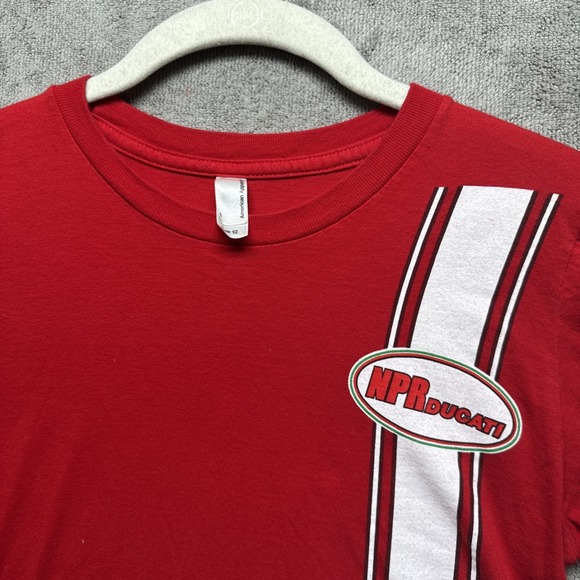American Apparel Other - american apparel Youth T Shirt 12 NPR Ducati Red Racing Car Short Sleeve